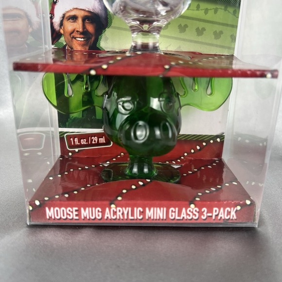 National Lampoons Christmas Vacation Moose Mug Acrylic 1 oz Mini Glass 3 Pack - Picture 5 of 8